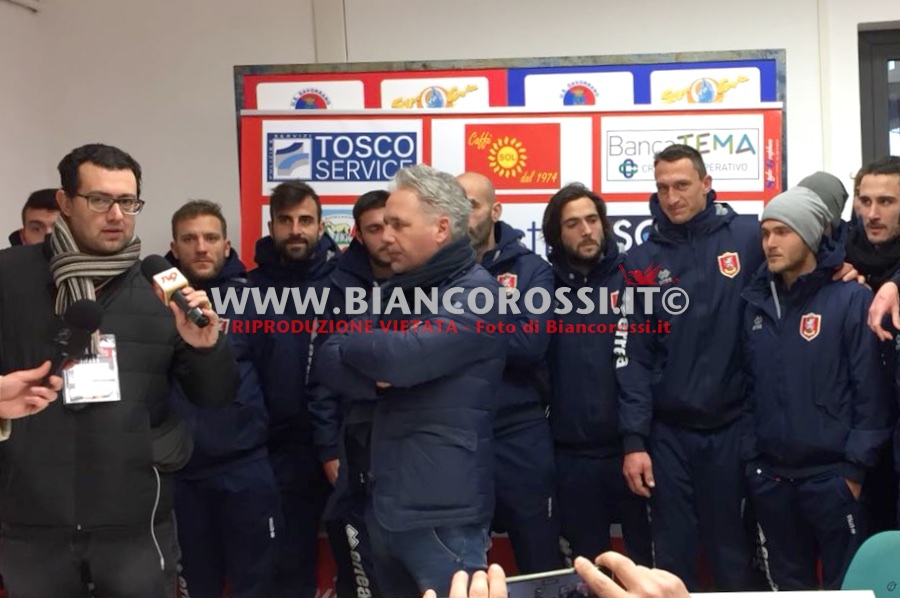 Grosseto vs San Marco Avenza: la sala stampa. La squadra dedica la vittoria a Francesca e Viviana.